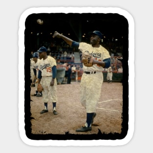 Jackie Robinson in Los Angeles Dodgers Sticker